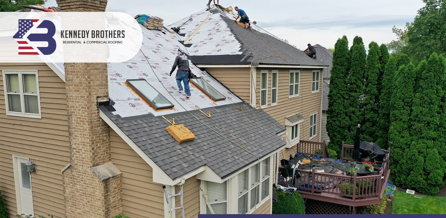 KBC crew installing a residential shingle roof